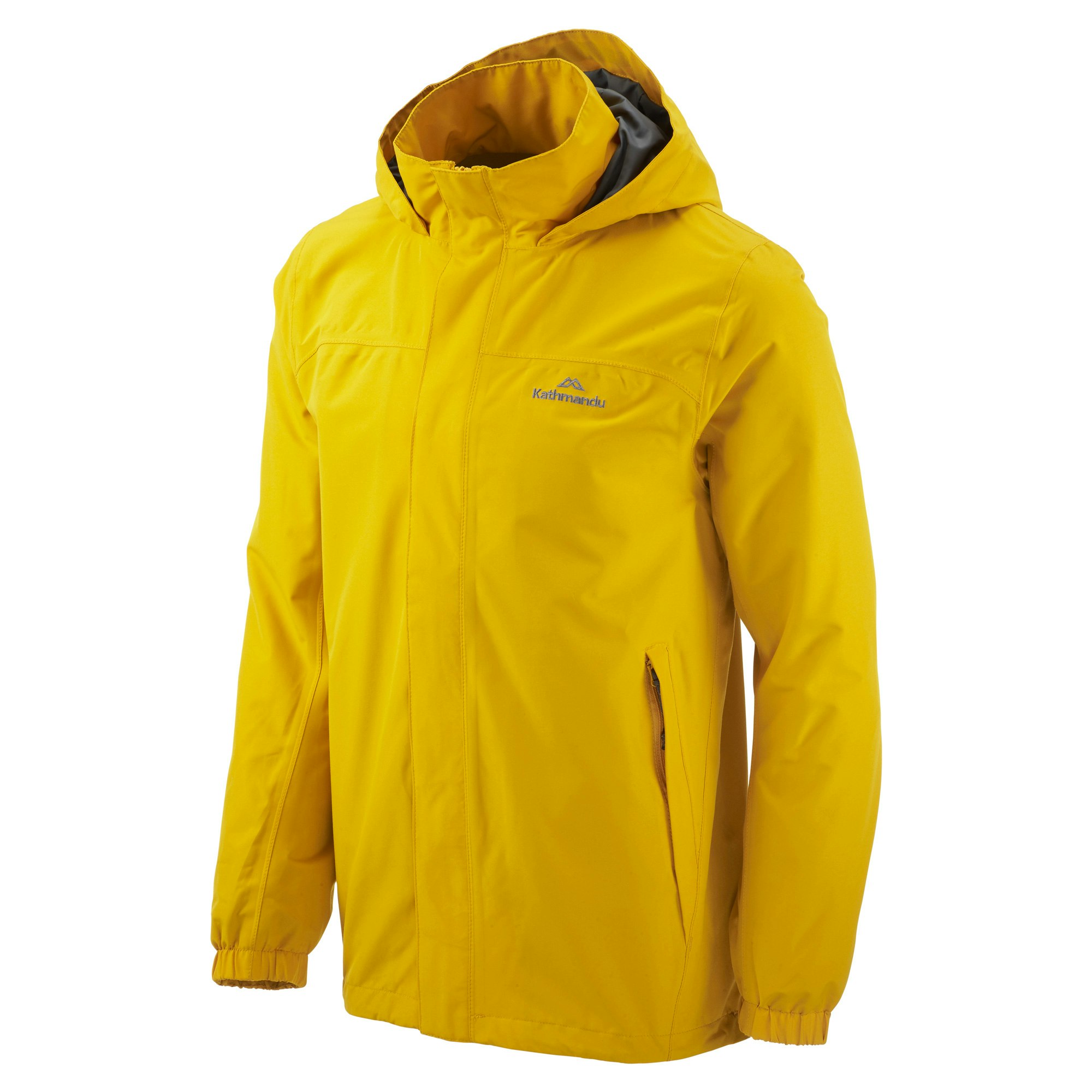 Kathmandu Andulo Mens 2 Layer Waterproof Jacket Hooded Rain Coat Yellow