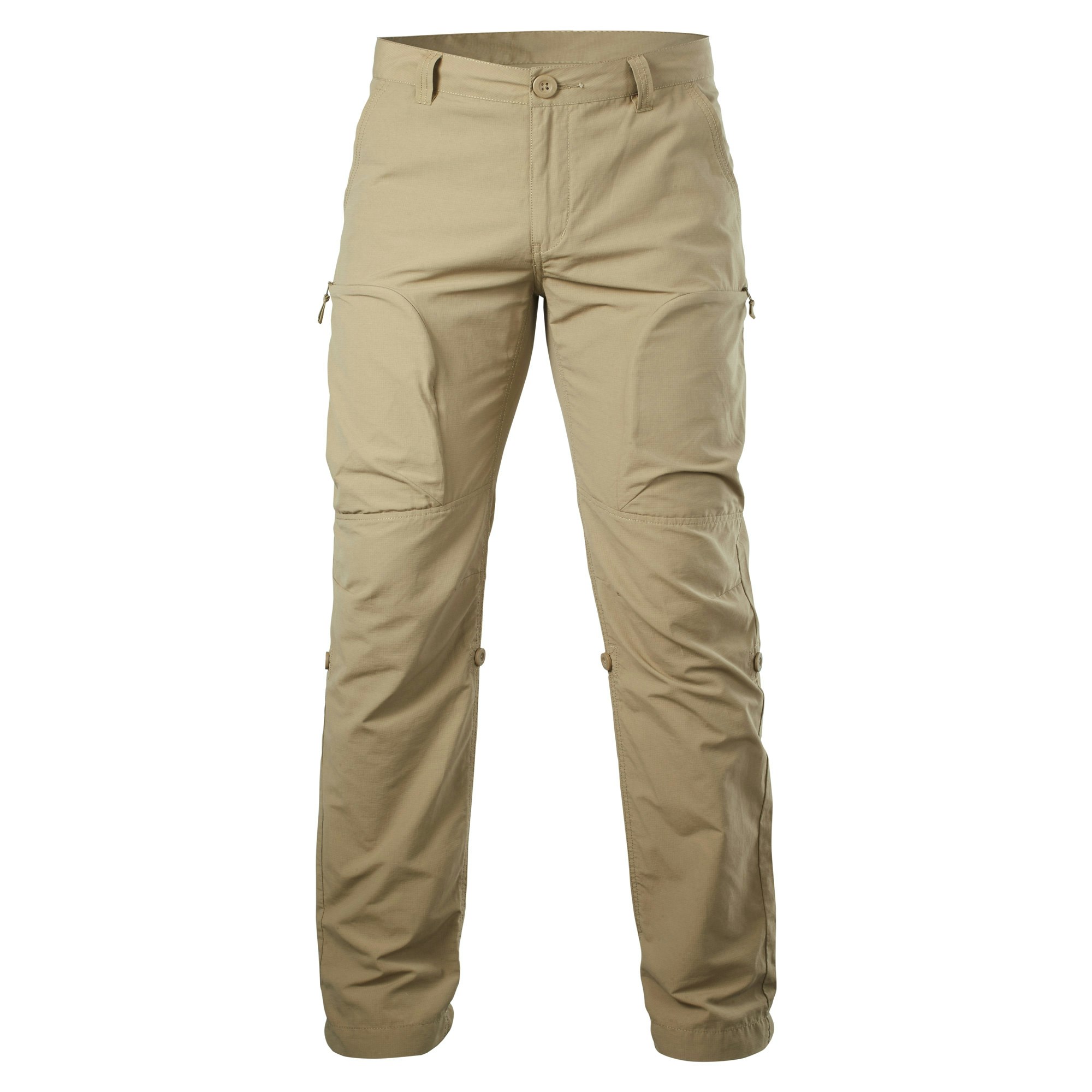 Kathmandu Cardeto Mens Cotton Blend Roll Up Travel Pants Trousers v2 Beige