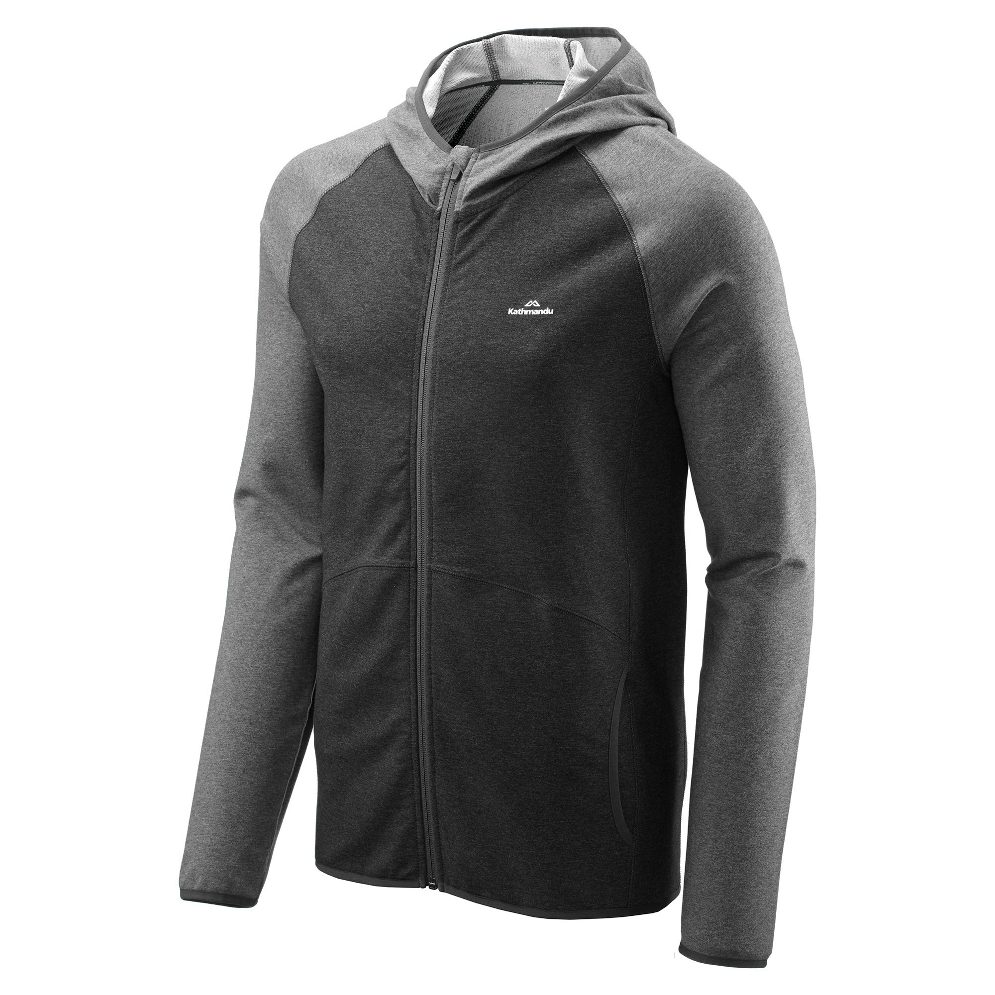 NEW Kathmandu driMOTION Men's Full Zip Reflective Active Gym Hoodie Top ...