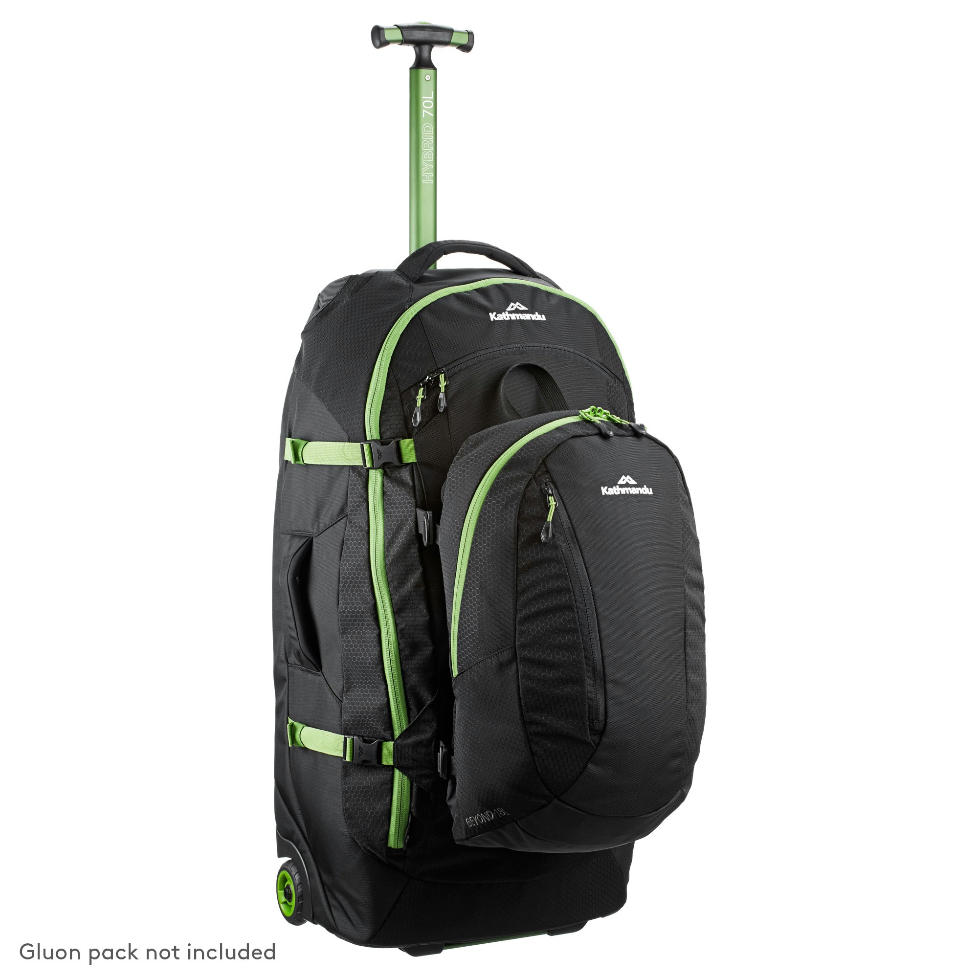 Kathmandu Hybrid 70L Backpack Harness Wheeled Travel Luggage Trolley